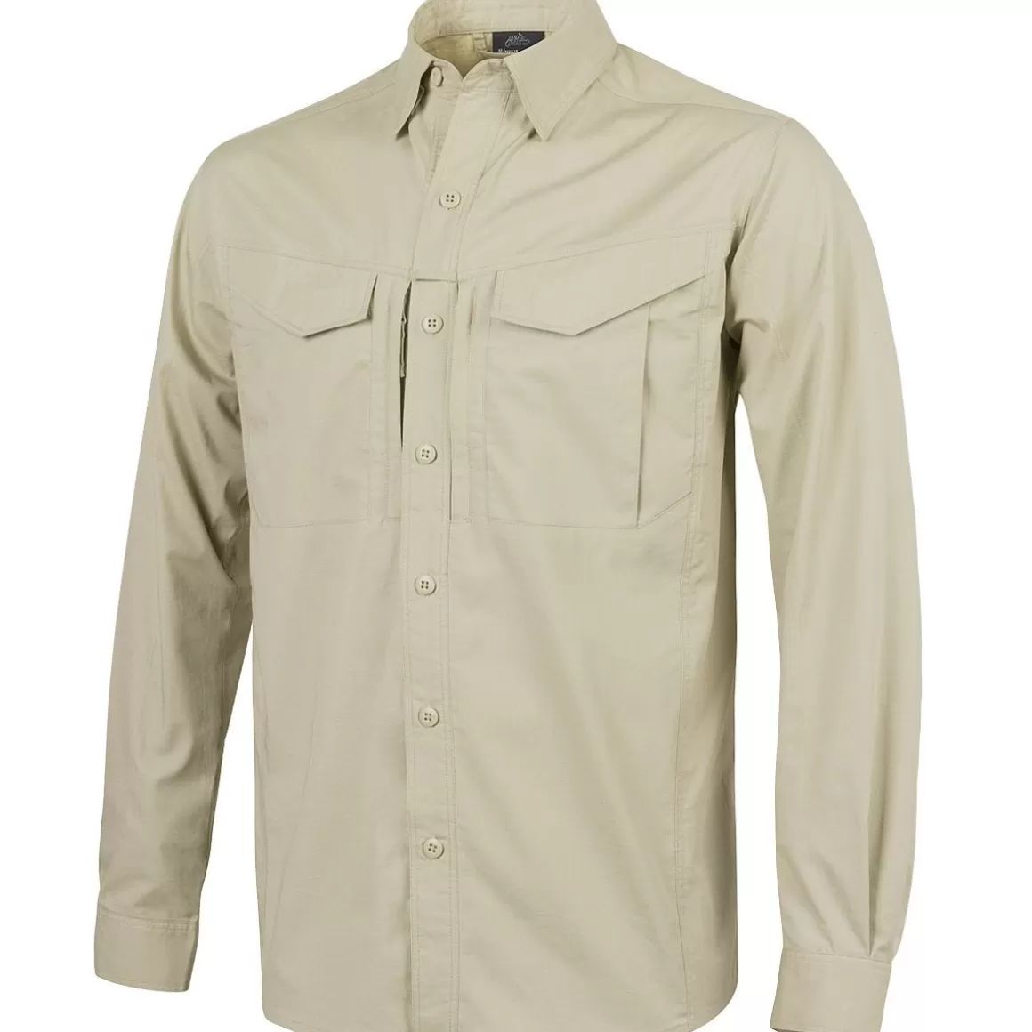 MFH Shirts>Helikon Defender Mk2 Long Sleeve Shirt Khaki