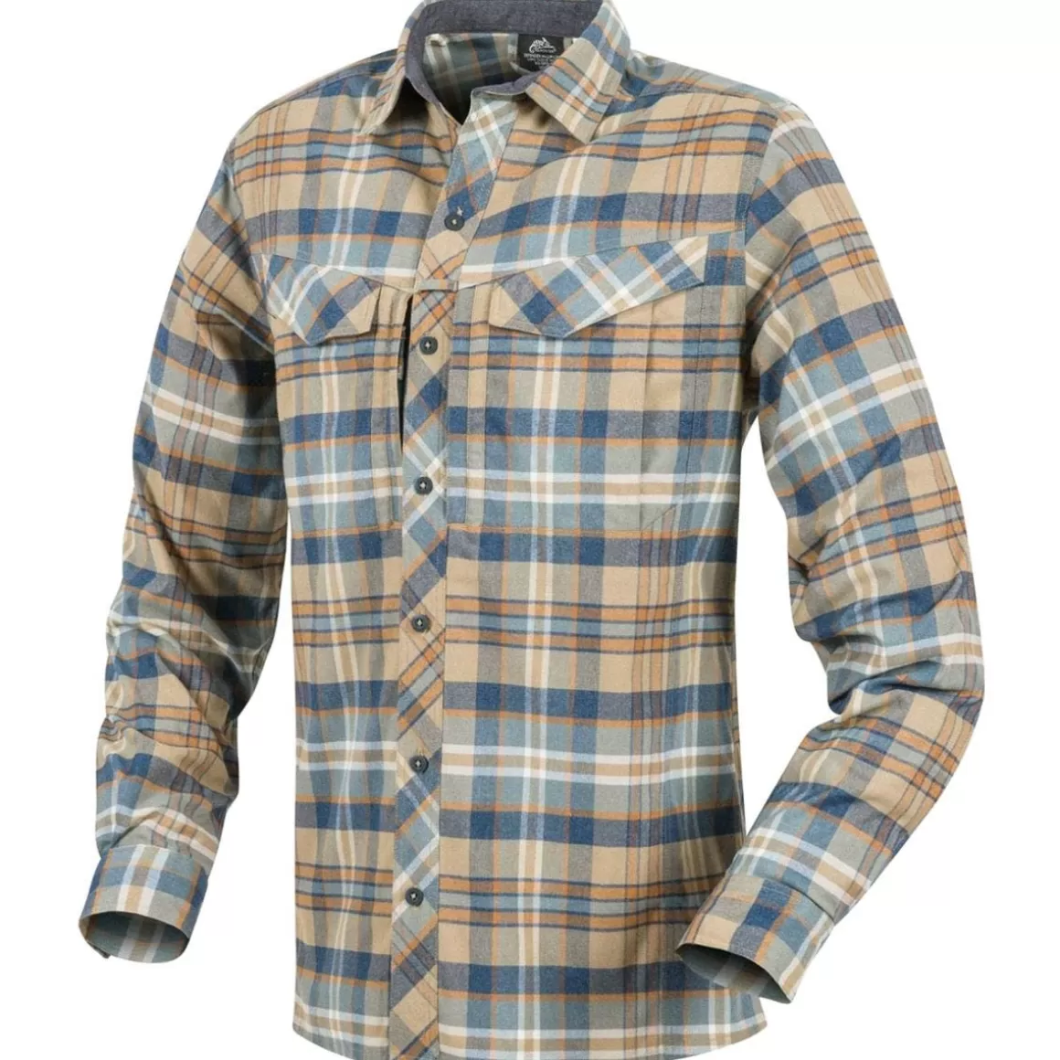 First Tactical Shirts>Helikon Defender Mk2 Pilgrim Long Sleeve Shirt Ginger Plaid