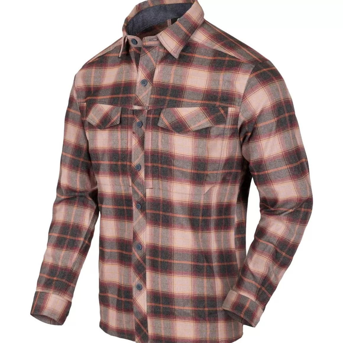 Jack Pyke Shirts>Helikon Defender Mk2 Pilgrim Shirt Long Sleeve Rust Plaid