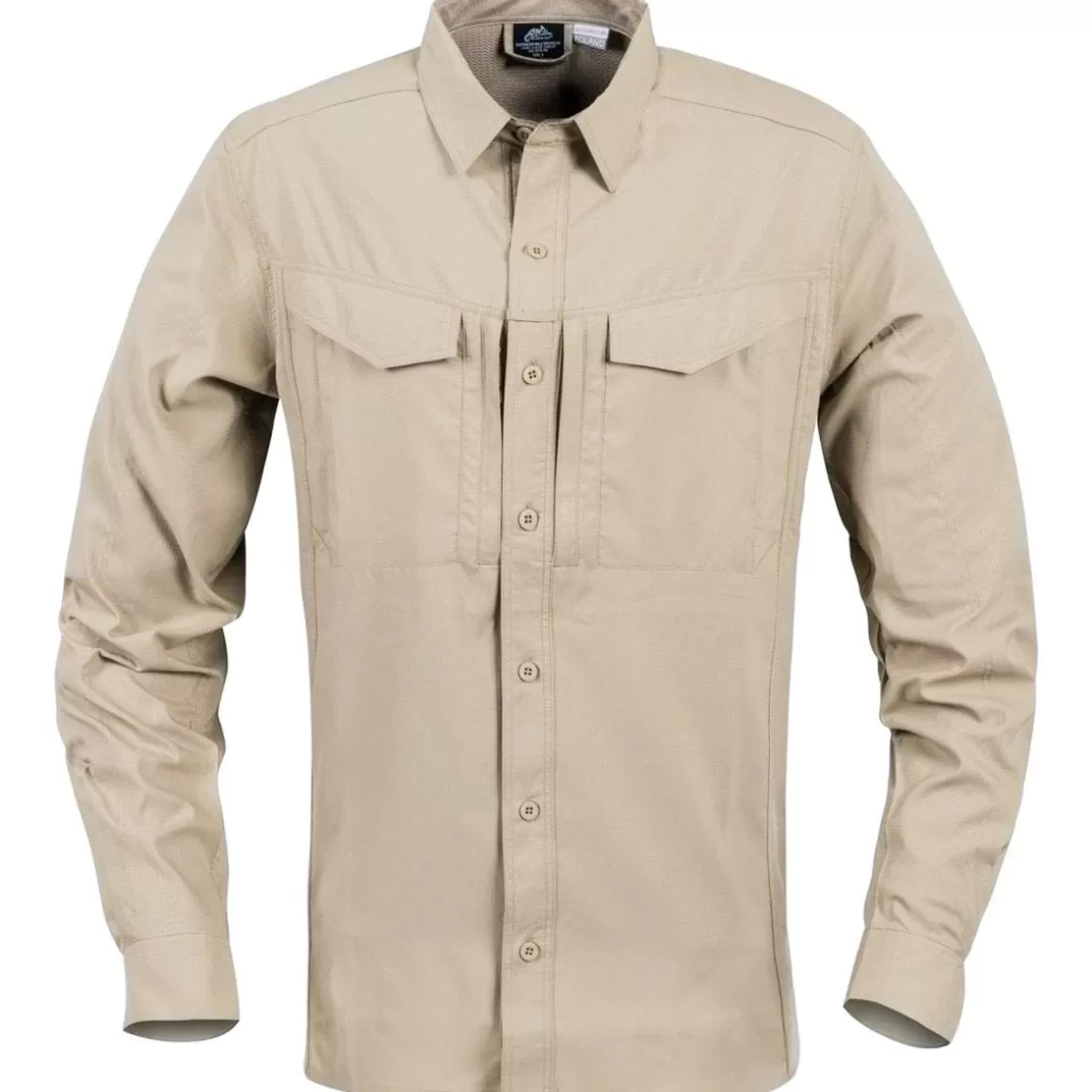 Flyye Industries Shirts>Helikon Defender Mk2 Tropical Shirt Long Sleeve Silver Mink