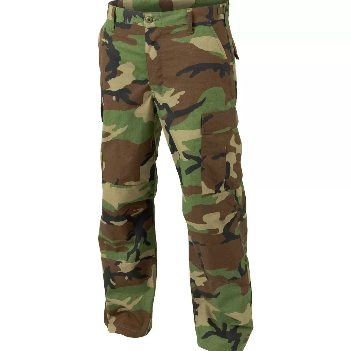 First Tactical Combat Uniforms>Helikon Genuine Bdu Trousers Polycotton Ripstop Woodland