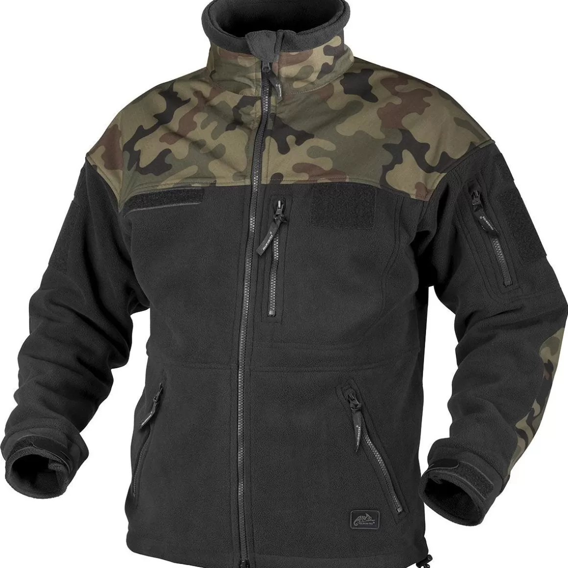 Brandit Fleeces>Helikon Infantry Duty Fleece Jacket Black / Polish Woodland