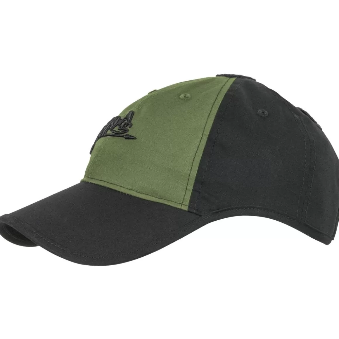 MFH Headwear>Helikon Logo Cap Polycotton Ripstop Black / Olive Green