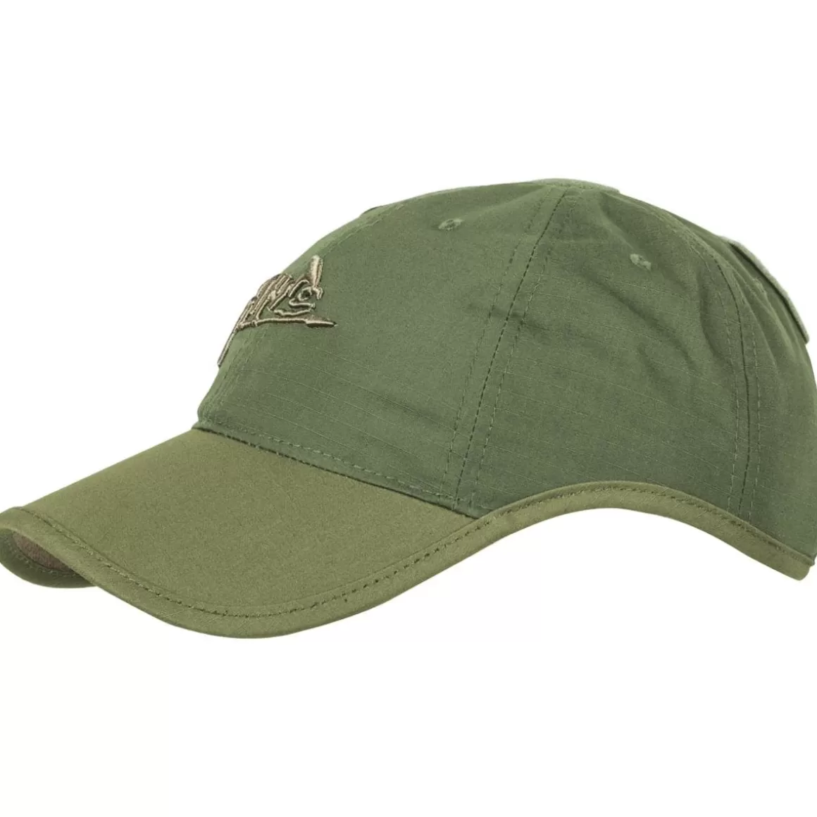 Mil-Tec Headwear>Helikon Logo Cap Polycotton Ripstop Olive Green / Adaptive Green