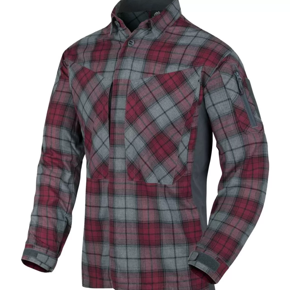 Mil-Tec Shirts>Helikon Mbdu Flannel Shirt Ruby Plaid