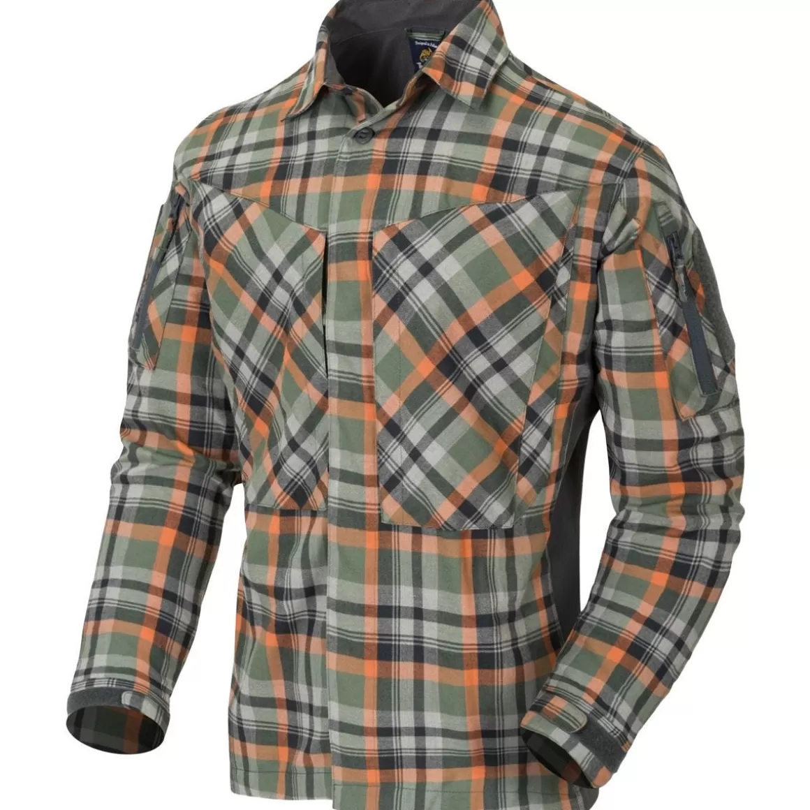 Flyye Industries Shirts>Helikon Mbdu Flannel Shirt Timber Olive Plaid