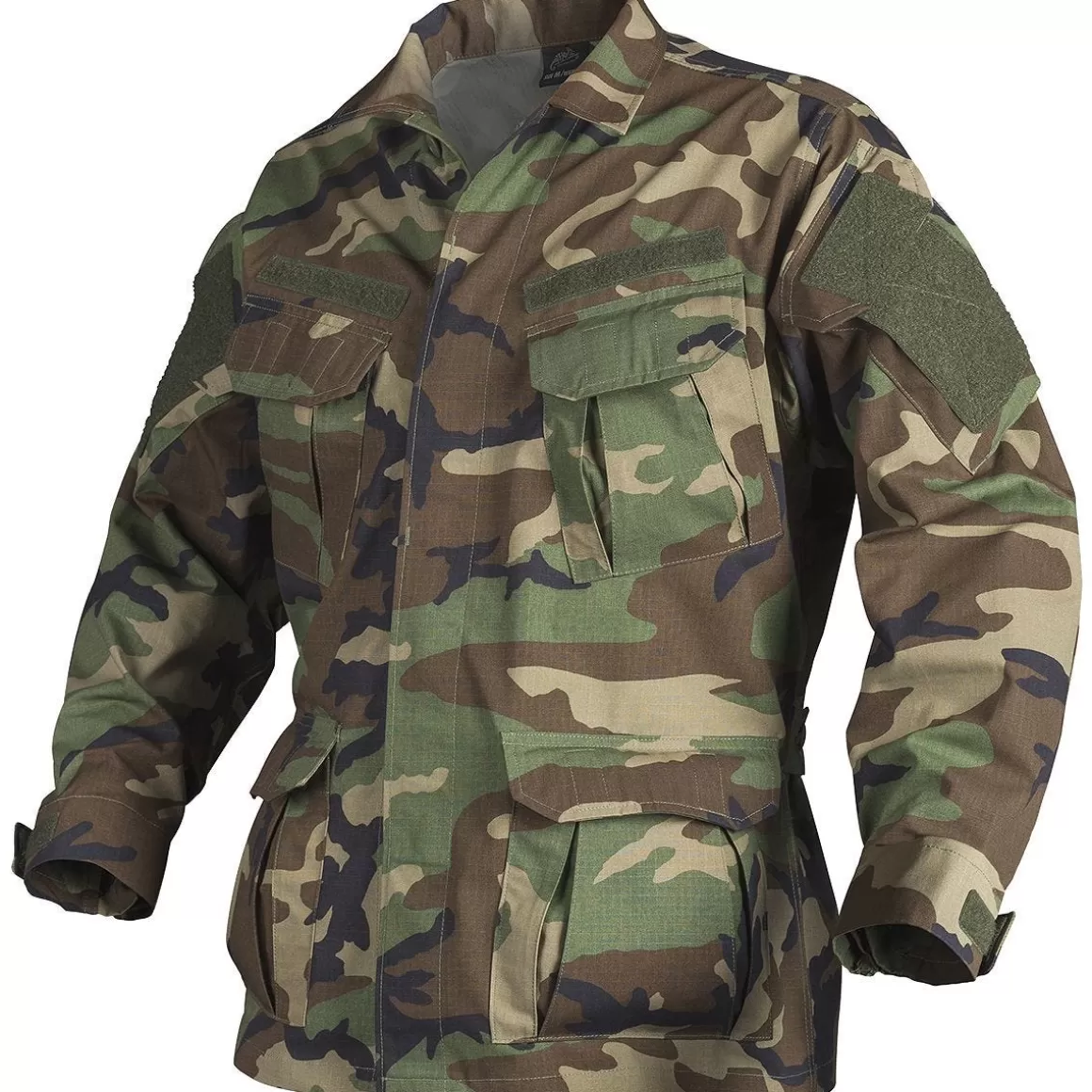 Flyye Industries Combat Uniforms>Helikon Sfu Next Shirt Polycotton Ripstop Us Woodland