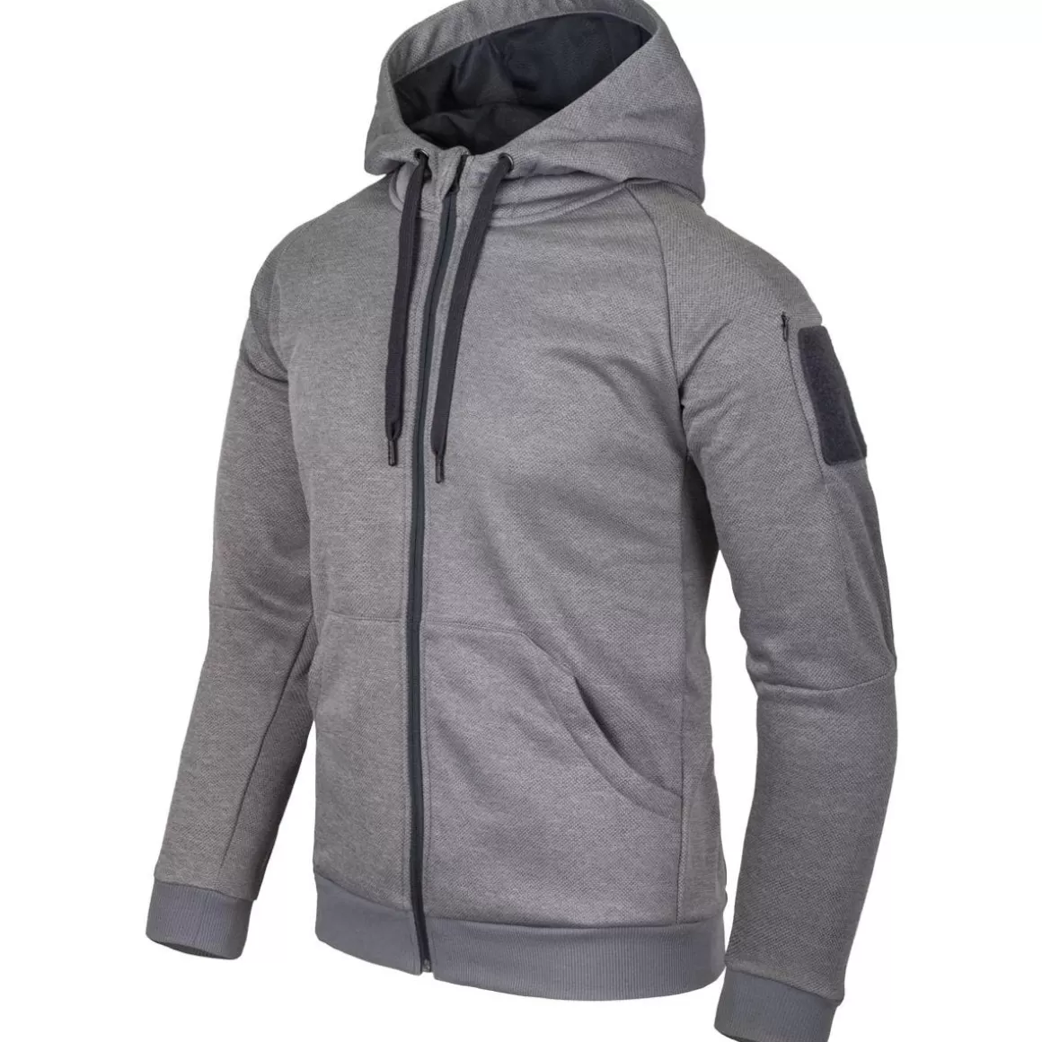 Flyye Industries Sweatshirts>Helikon Urban Tactical Hoodie Full Zip Melange Grey