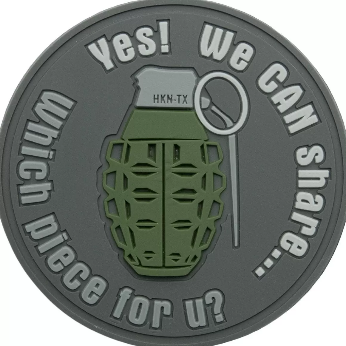 Helikon Badges & Patches> We Can Share Grenade Patch Grey