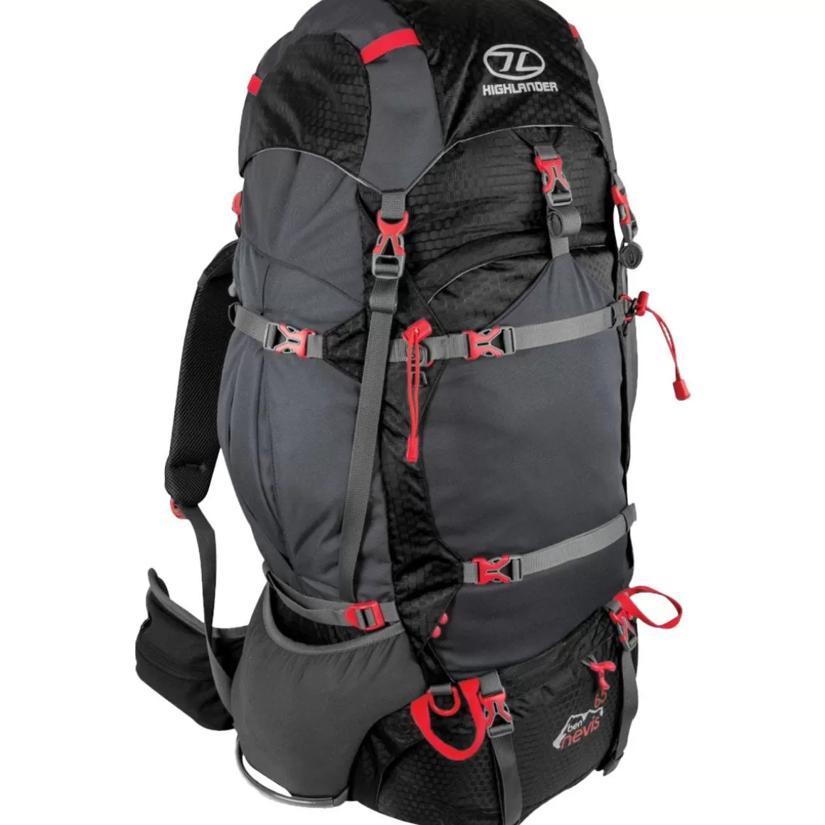 Highlander Backpacks & Rucksacks> Ben Nevis 65L Rucksack Black