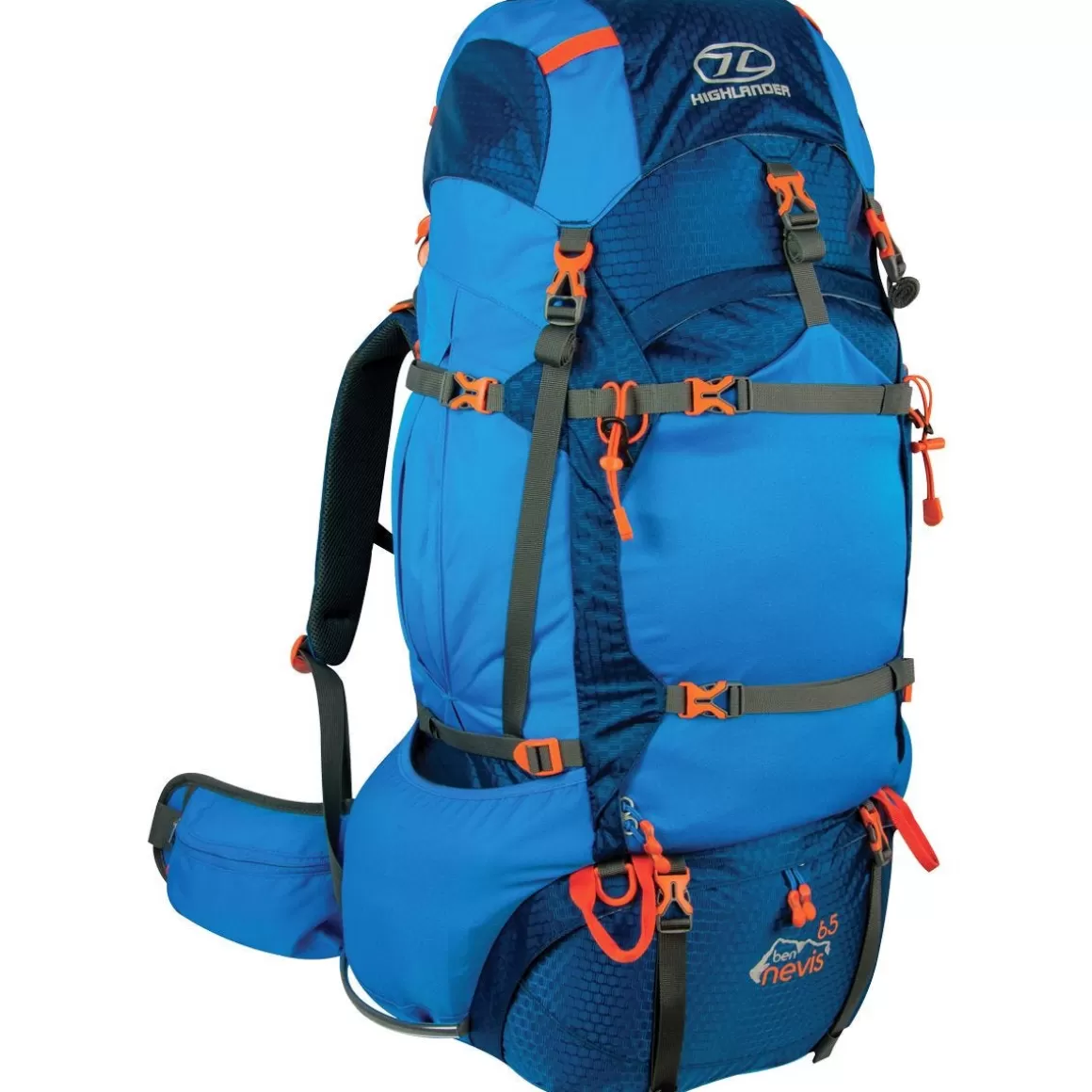 Highlander Backpacks & Rucksacks> Ben Nevis 65L Rucksack Blue