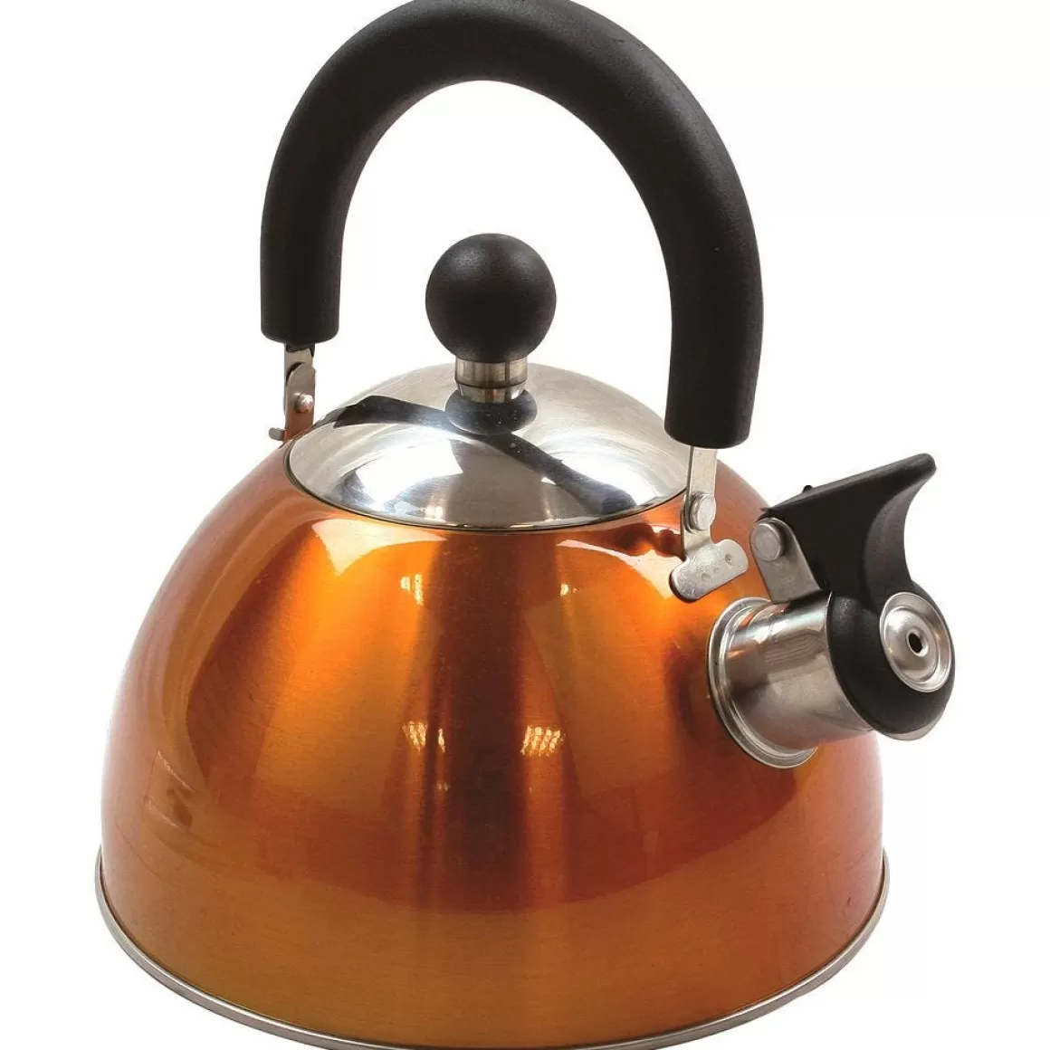 Highlander Cooking & Eating> Deluxe Stainless Steel Whistling Kettle Orange