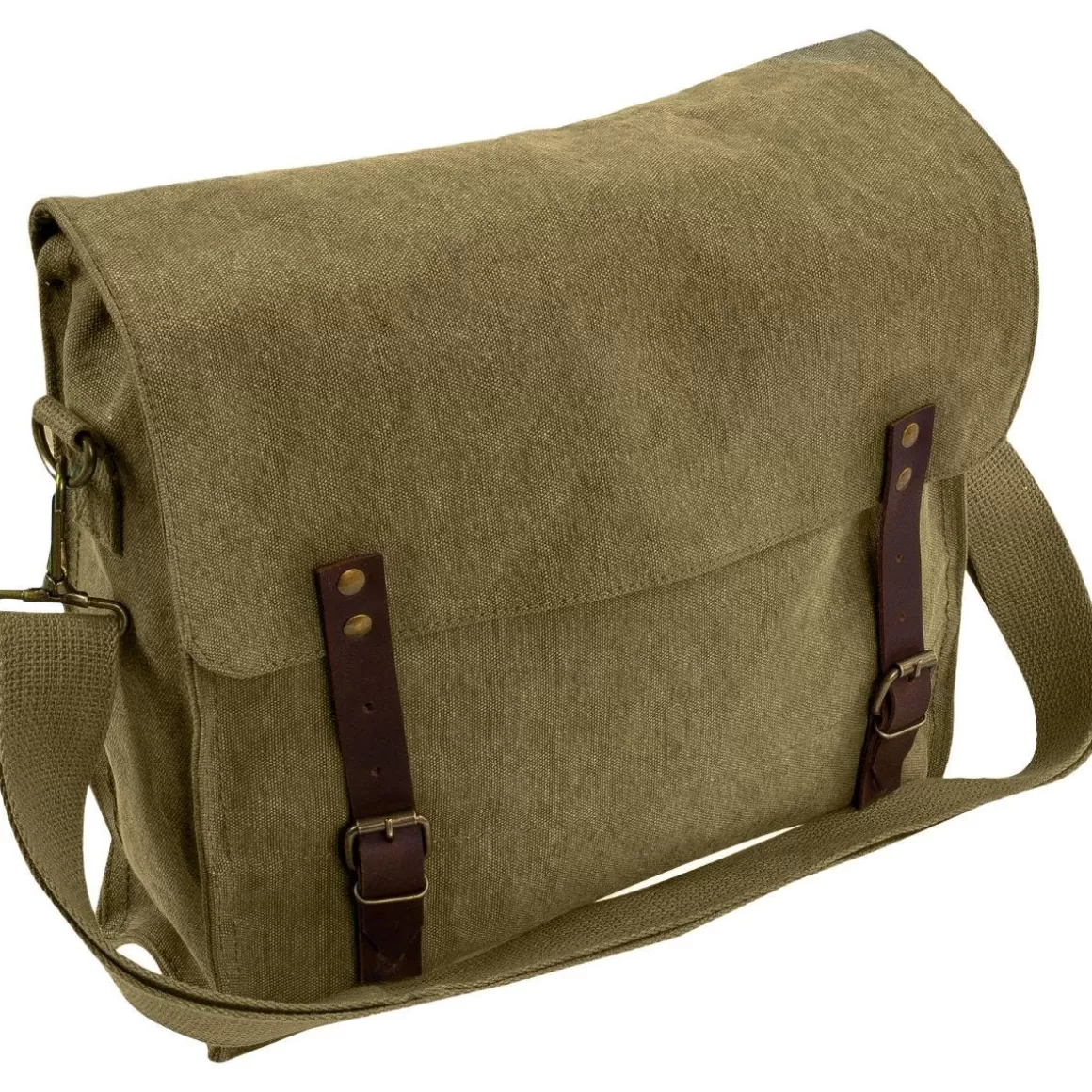 Highlander Shoulder Bags> Fintry Canvas Satchel 10L Olive