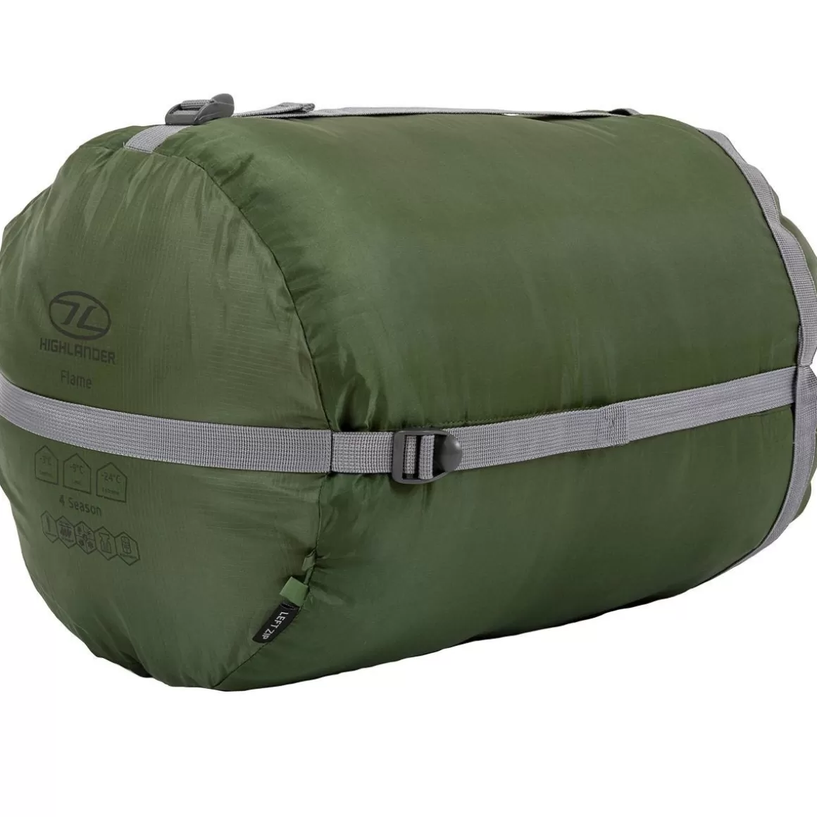 Highlander Forces Sleeping Gear> Phoenix Flame 400 Mummy Sleeping Bag Olive Green