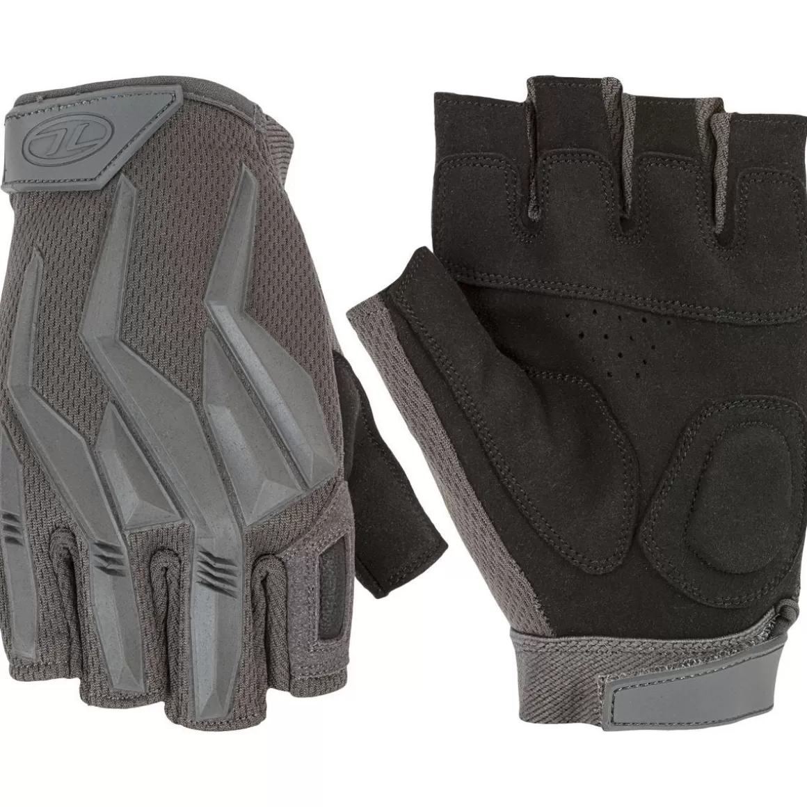 Highlander Forces Gloves> Raptor Fingerless Gloves Grey