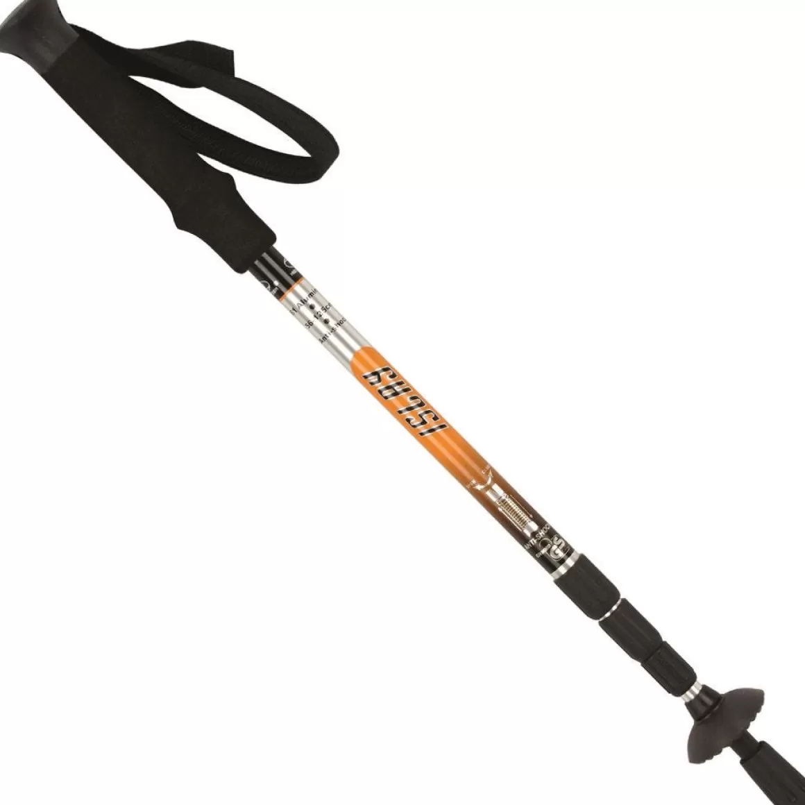 Highlander Walking Sticks> Islay Walking Pole Orange Silver (Single)