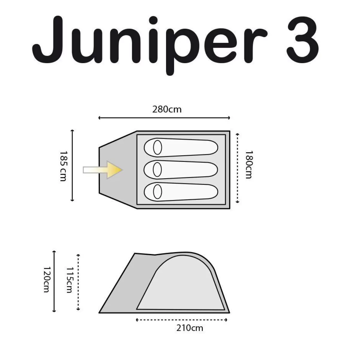 Highlander Bashas, Bivis & Tents> Juniper 3 Tent Deep Blue