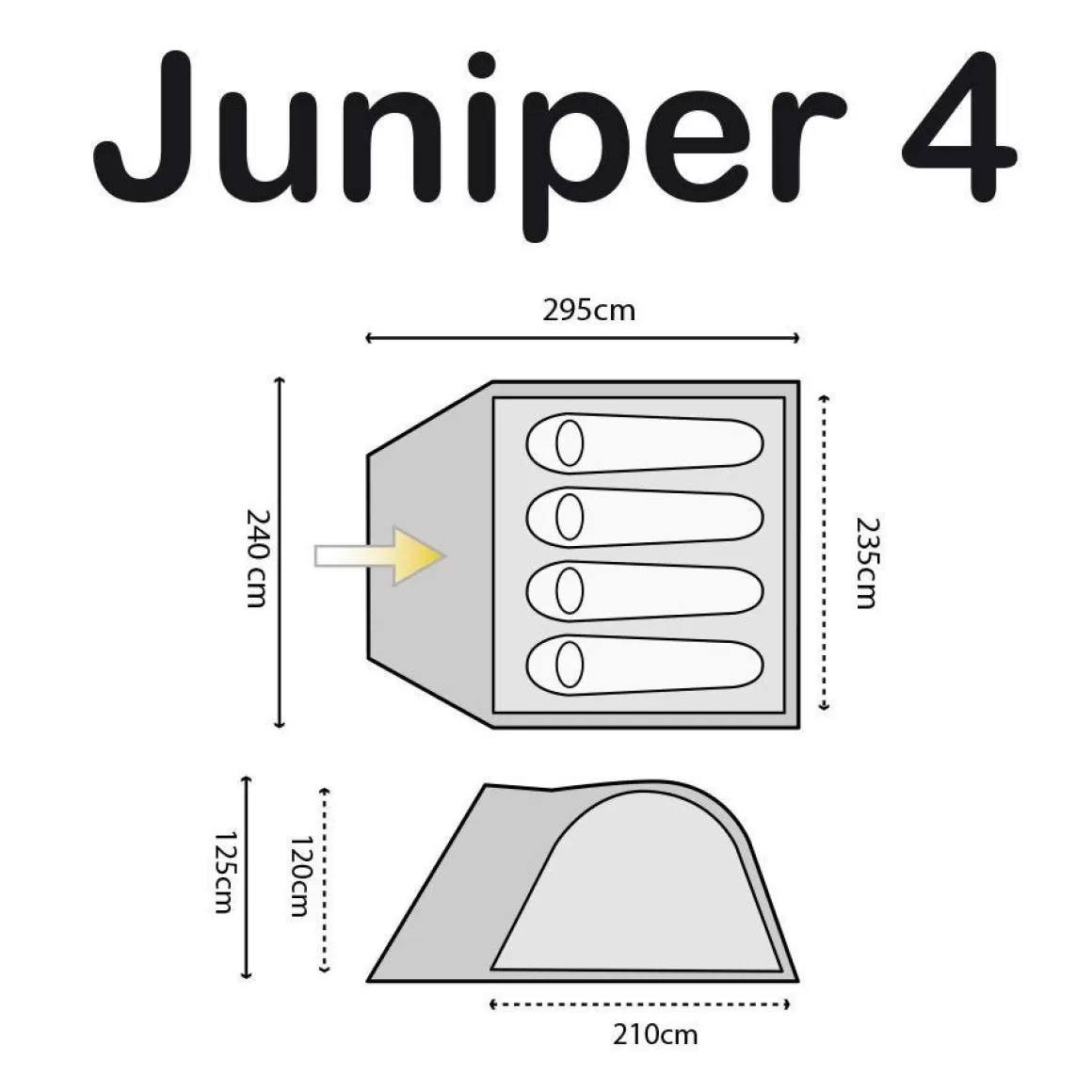 Highlander Bashas, Bivis & Tents> Juniper 4 Tent Deep Blue