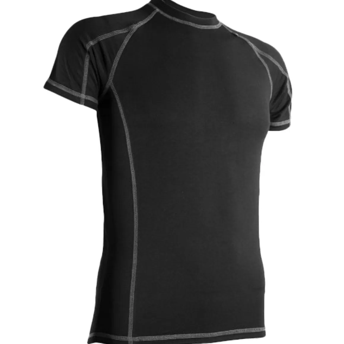 Wisport Base Layers>Highlander Men's Bamboo 190 Short Sleeve Top Black