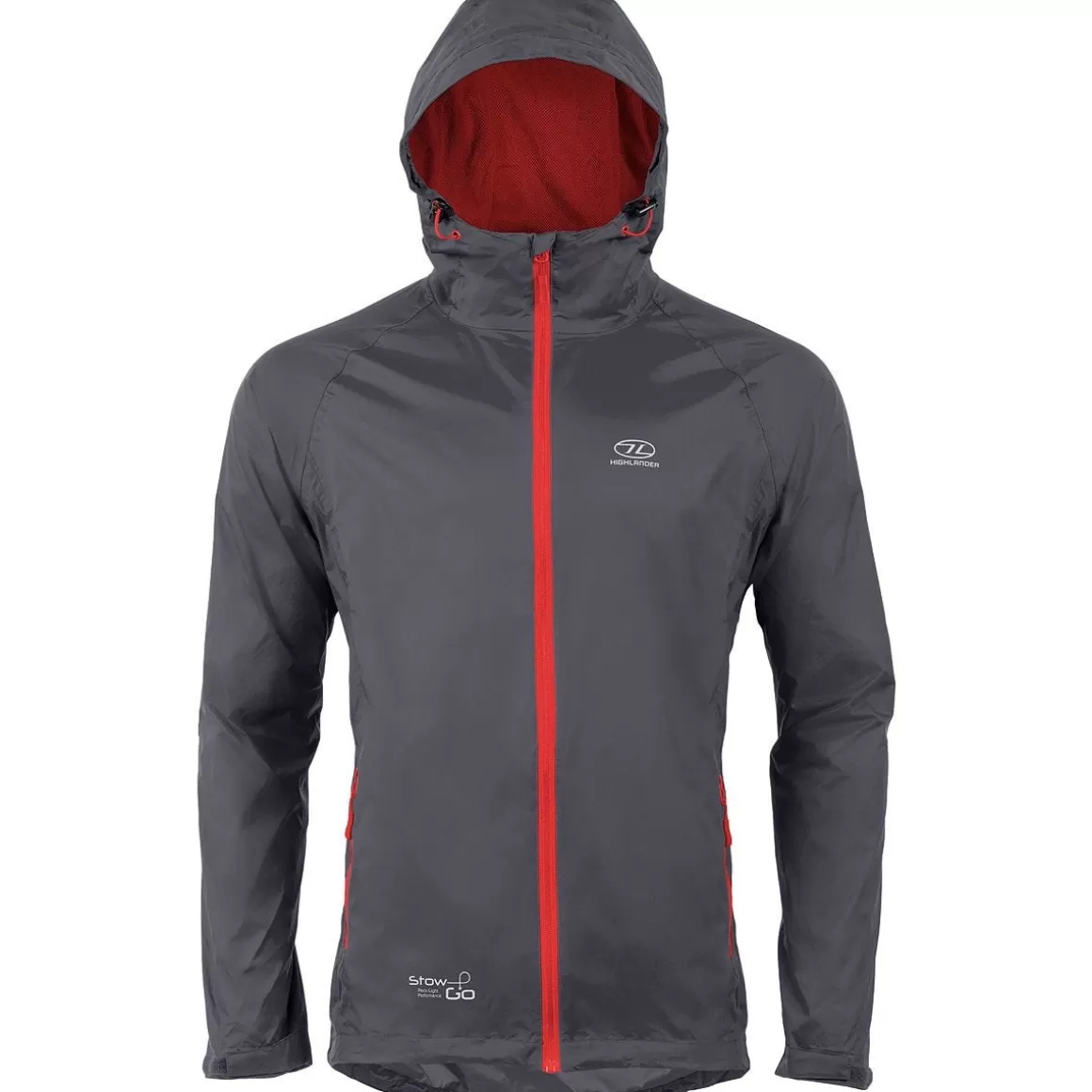 Helikon Waterproofs>Highlander Stow & Go Packaway Jacket Charcoal