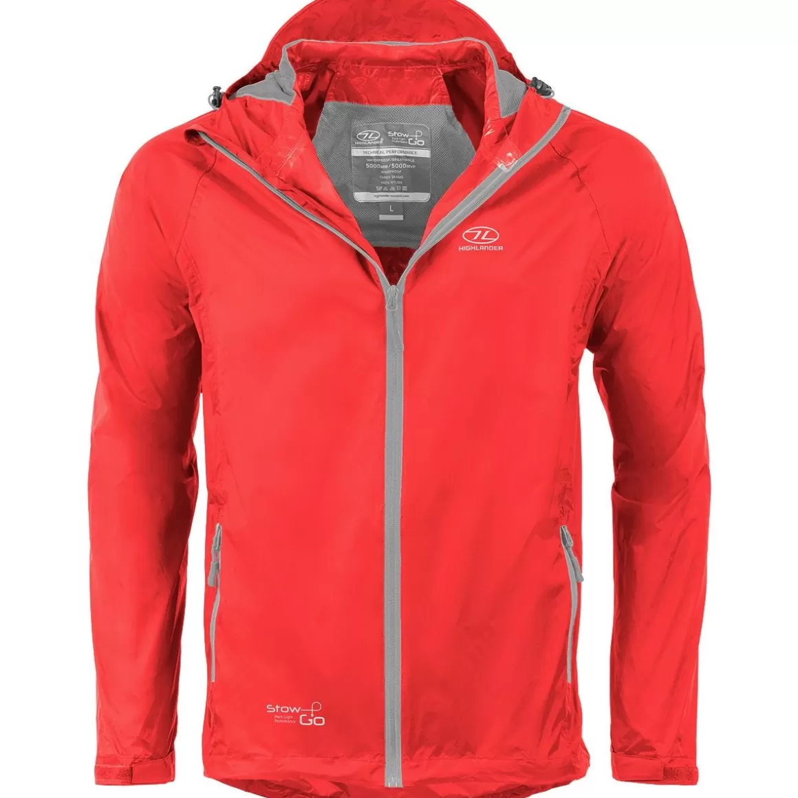 Helikon Waterproofs>Highlander Stow & Go Packaway Jacket Red