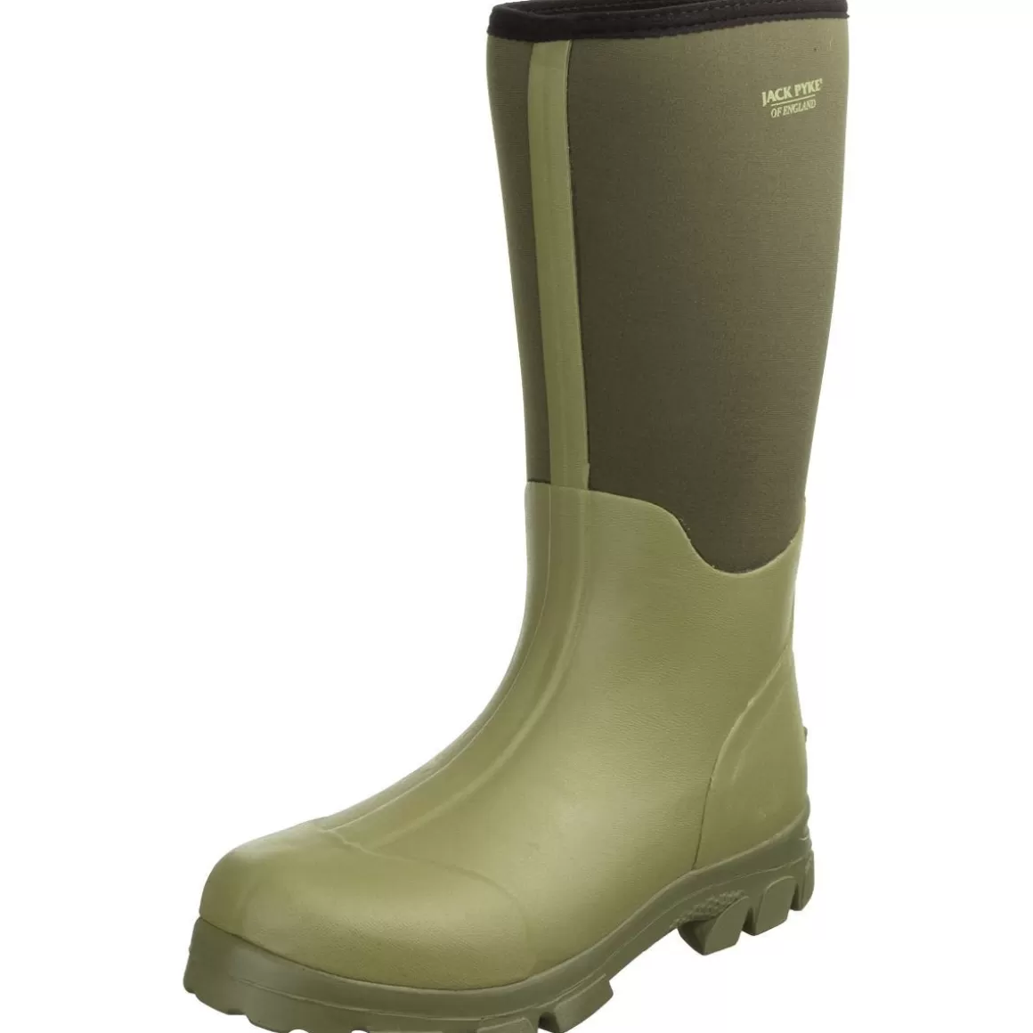 Condor T-Shirts>Jack Pyke Ashcombe Neoprene Wellington Boots Light Olive/Green