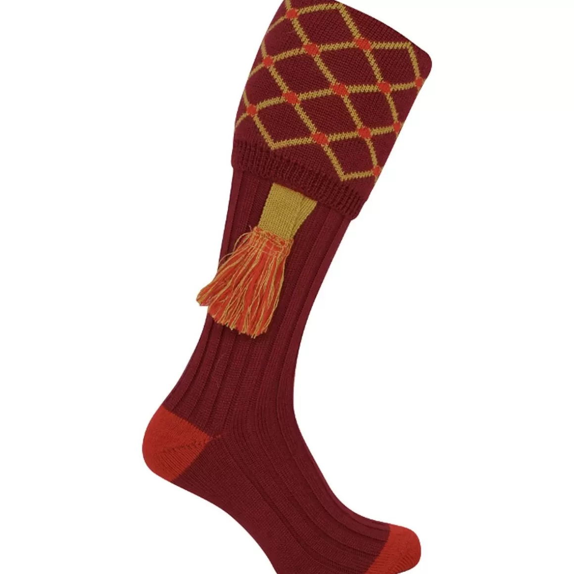 Maxpedition Socks>Jack Pyke Diamond Shooting Socks Burgundy