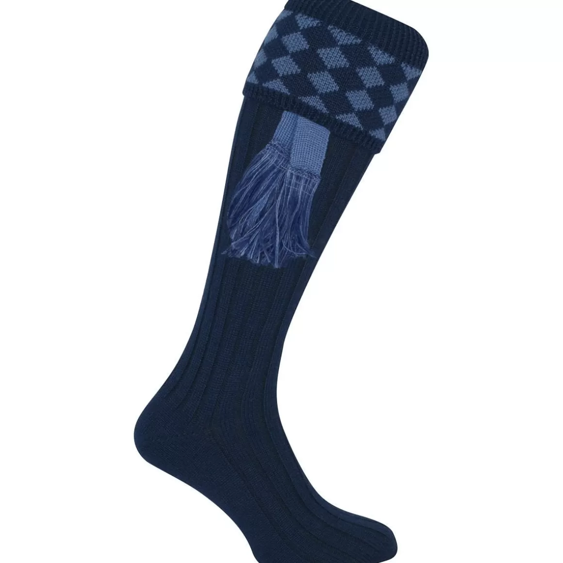 Hazard 4 Socks>Jack Pyke Harlequin Shooting Socks Navy/Light Blue