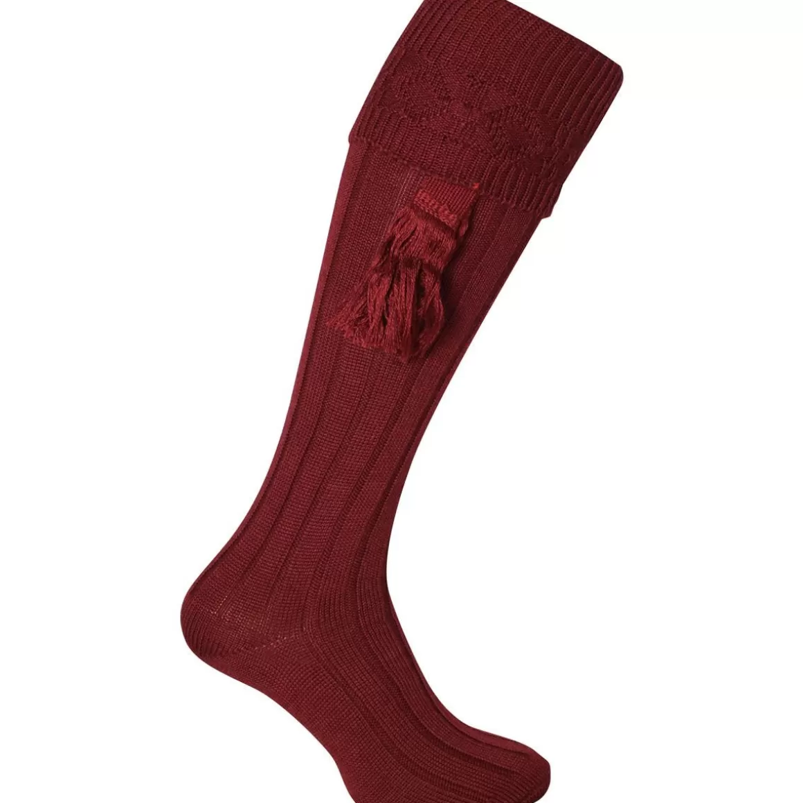 Jack Pyke Socks> Plain Shooting Socks Burgundy