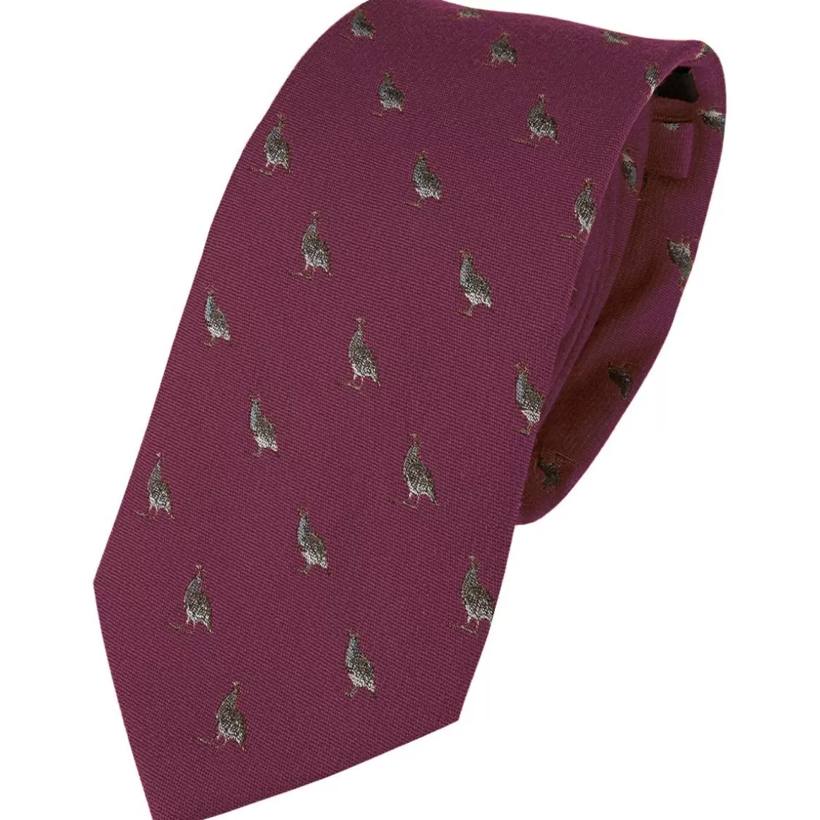 Jack Pyke Everything Else> Silk Tie Partridge Burgundy