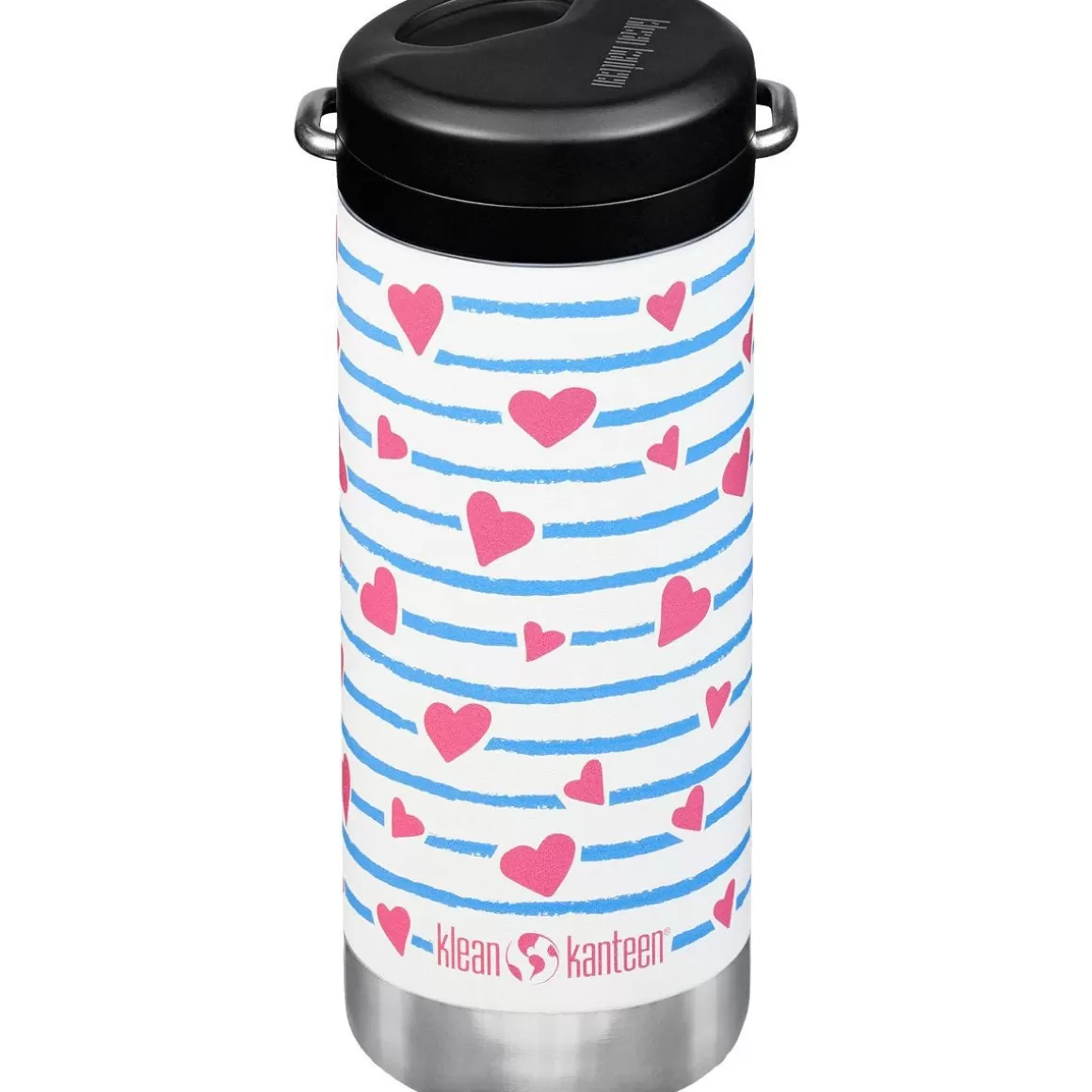 Klean Kanteen Water & Hydration> Tkwide 355Ml Insulated Bottle Twist Cap W/Straw Heart Stripe