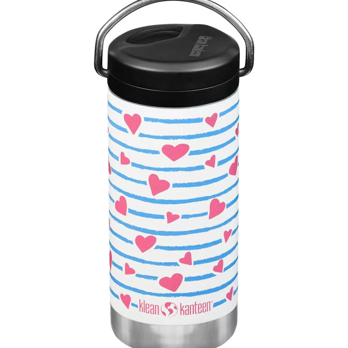 Klean Kanteen Water & Hydration> Tkwide 355Ml Insulated Bottle Twist Cap W/Straw Heart Stripe