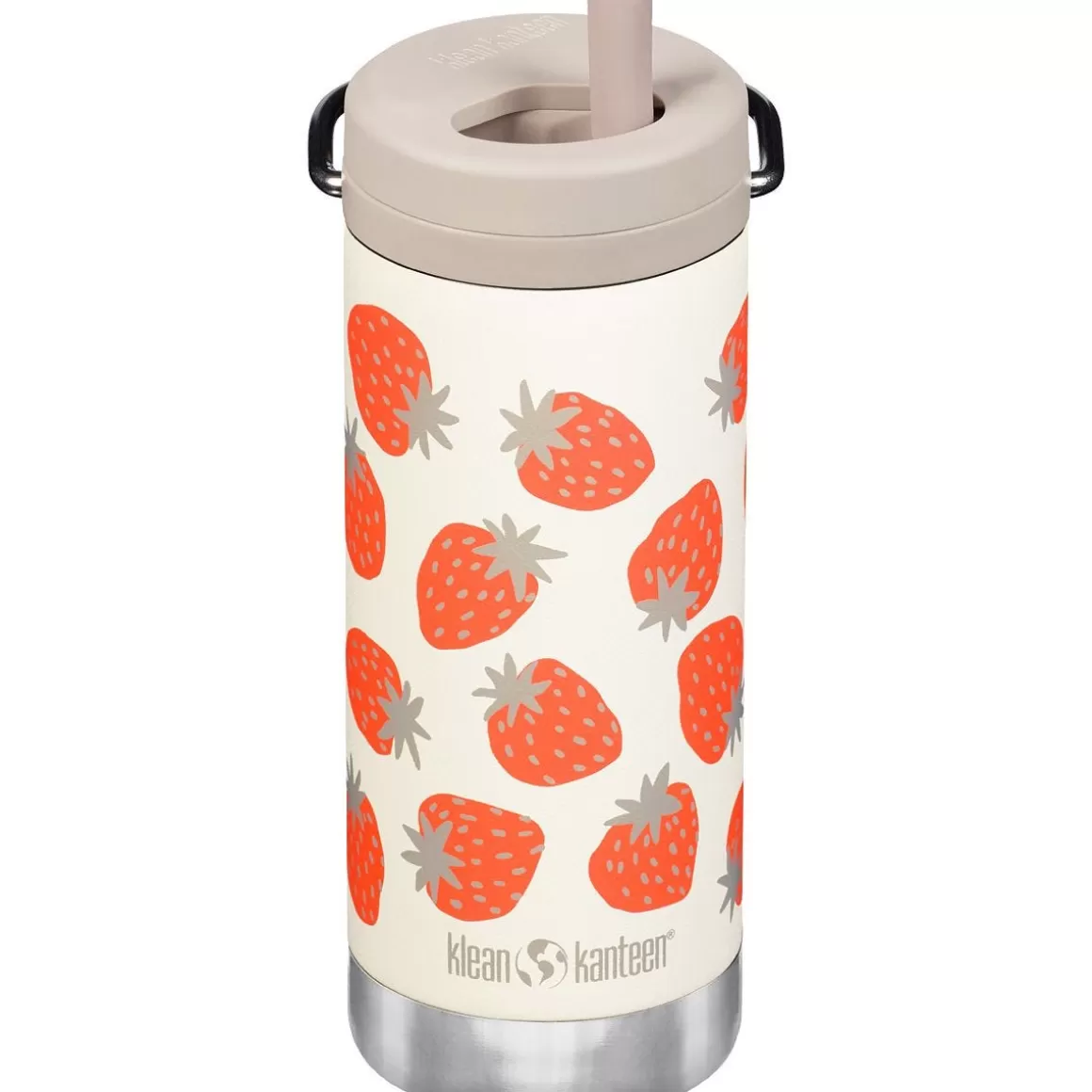 Klean Kanteen Water & Hydration> Tkwide 355Ml Insulated Bottle Twist Cap W/Straw Strawberries