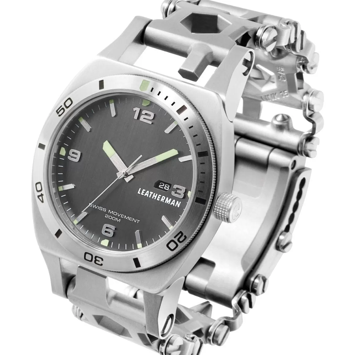 Leatherman Watches> Tread Tempo Watch Stainless