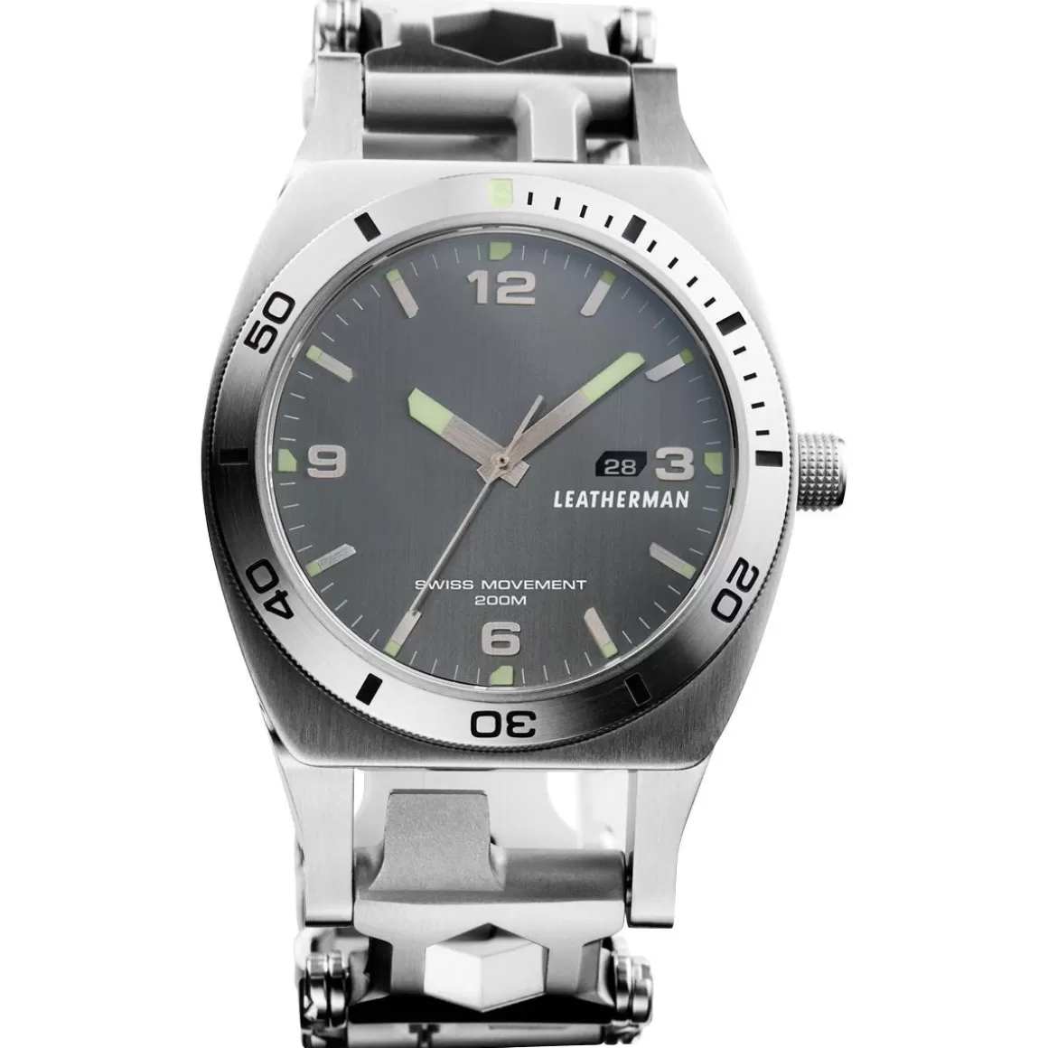 Leatherman Watches> Tread Tempo Watch Stainless