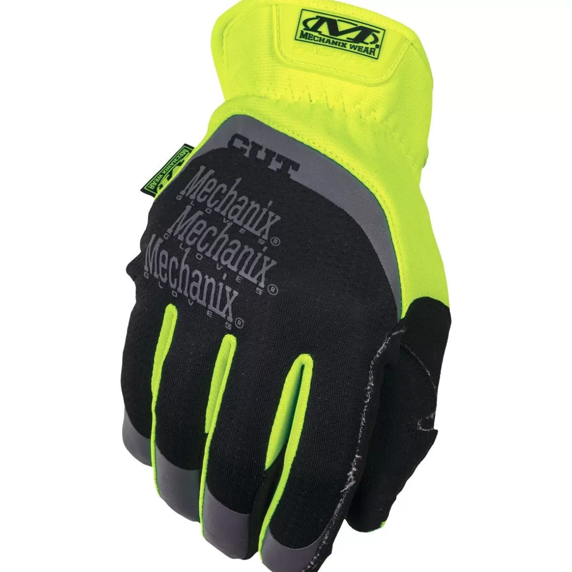 Mechanix Wear Gloves> Fastfit Hi-Viz E5 Gloves Fluorescent Yellow