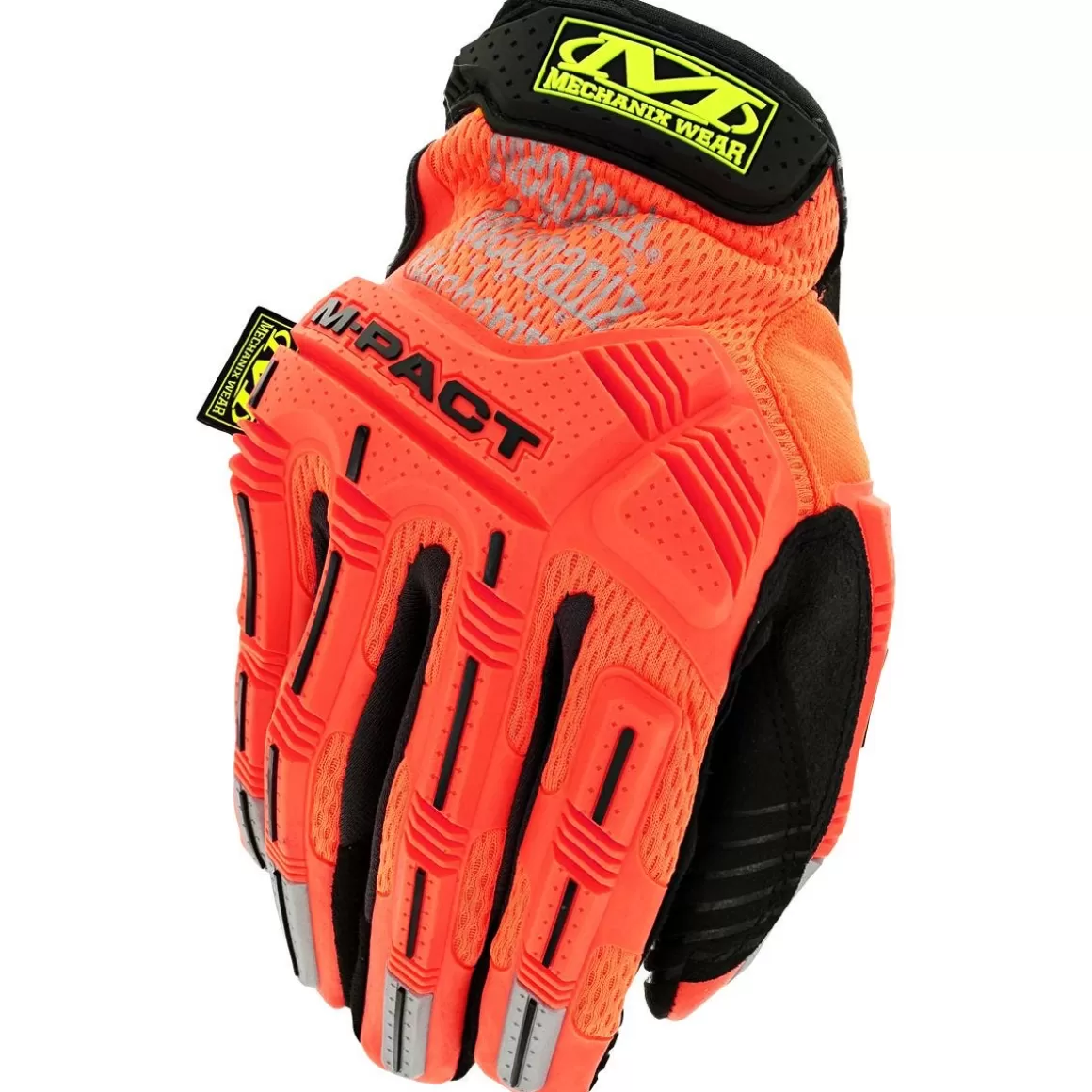 Mechanix Wear Gloves> M-Pact Hi-Viz Gloves Fluorescent Orange