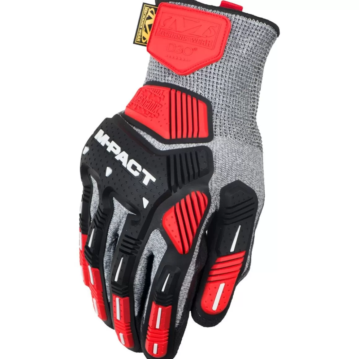 Mechanix Wear Gloves> M-Pact Knit Cr5A5 Gloves Grey/Black