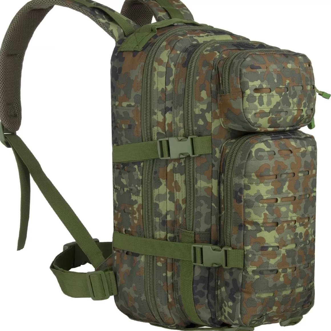 MFH Backpacks & Rucksacks> Assault I Backpack Laser Flecktarn