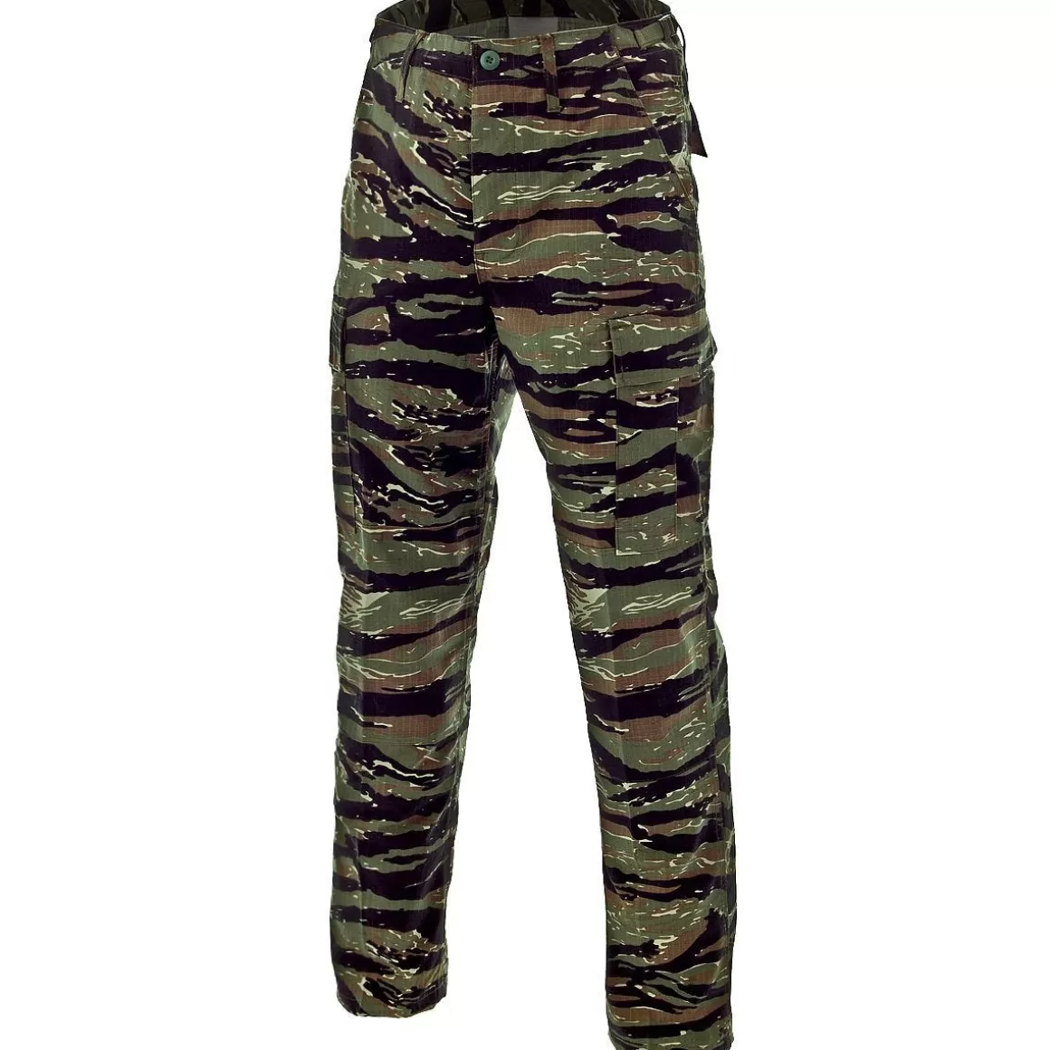 MFH Trousers> Bdu Combat Trousers Ripstop Tiger Stripe