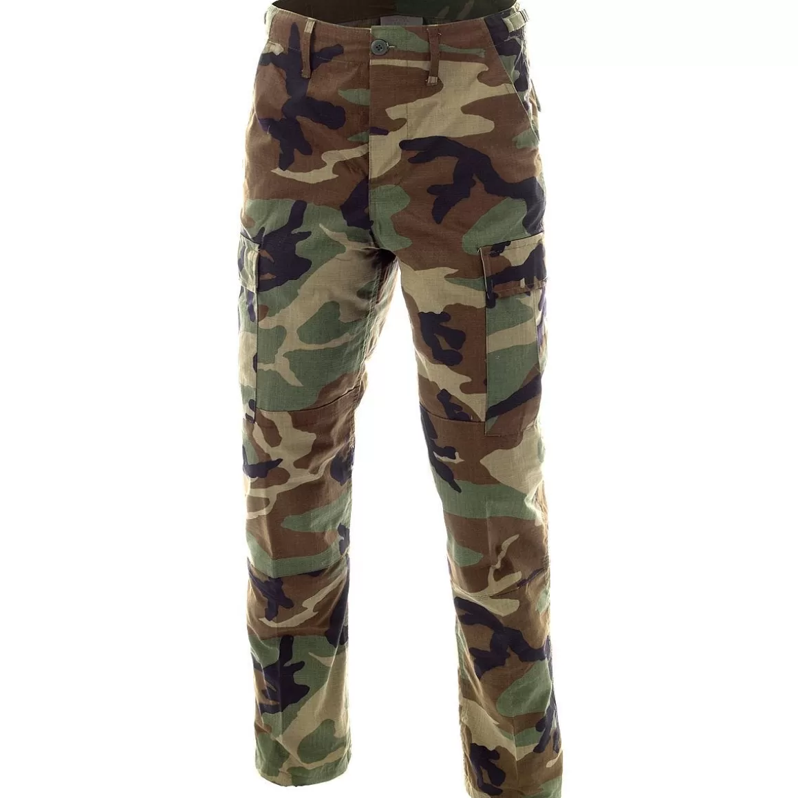 MFH Trousers> Bdu Combat Trousers Ripstop Woodland