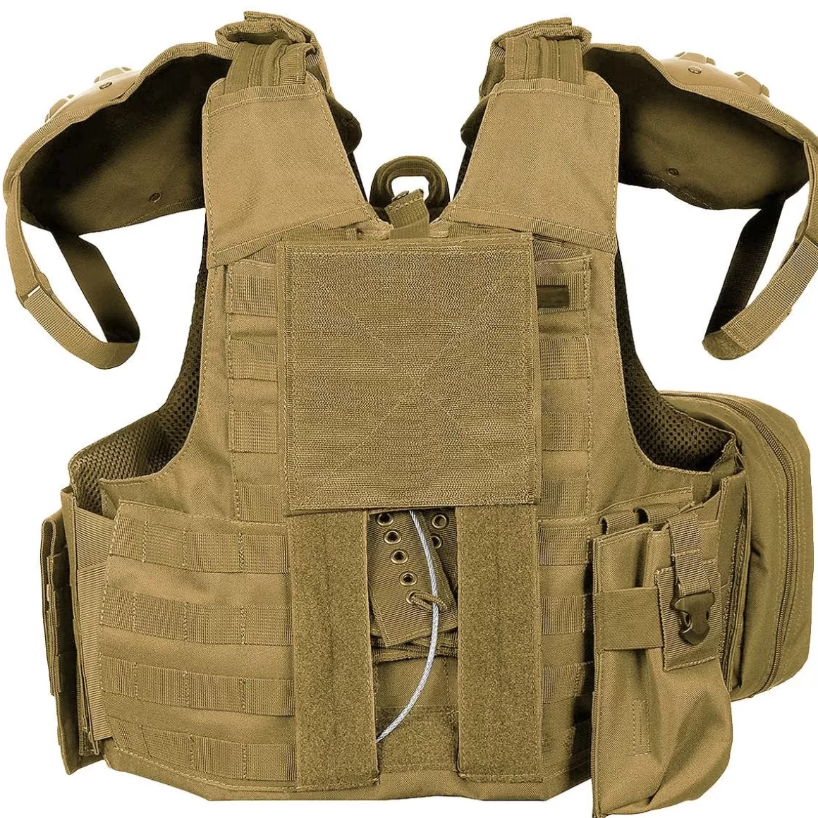 MFH Vests> Combat Vest With Quick Release Coyote Tan