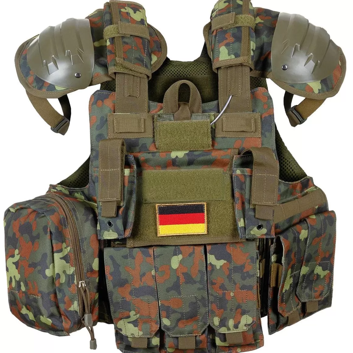 MFH Vests> Combat Vest With Quick Release Flecktarn