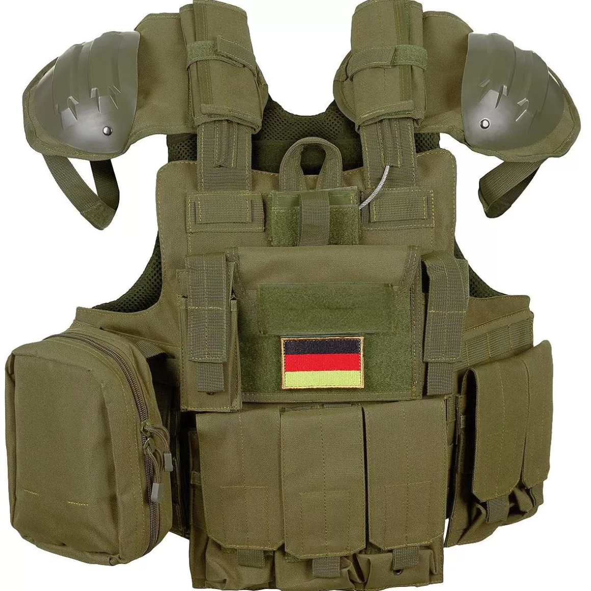 MFH Vests> Combat Vest With Quick Release Od Green