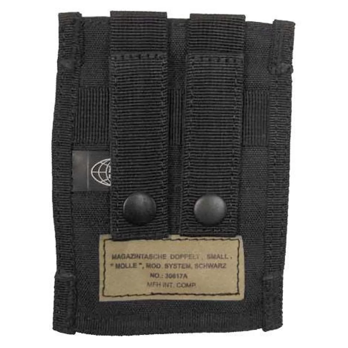 MFH Magazine Pouches> Double 9Mm Magazine Pouch Small Molle Black