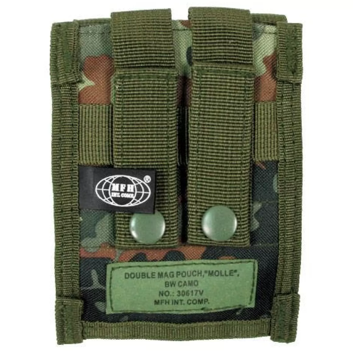 MFH Magazine Pouches> Double 9Mm Magazine Pouch Small Molle Flecktarn