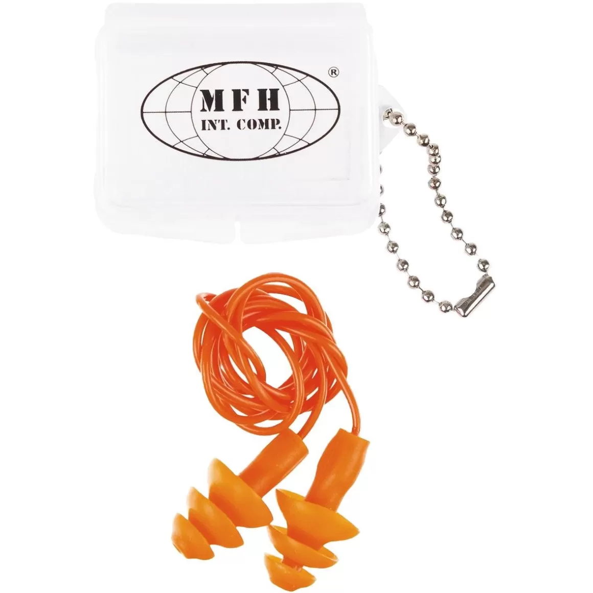 MFH Everything Else> Ear Plugs With Case Orange