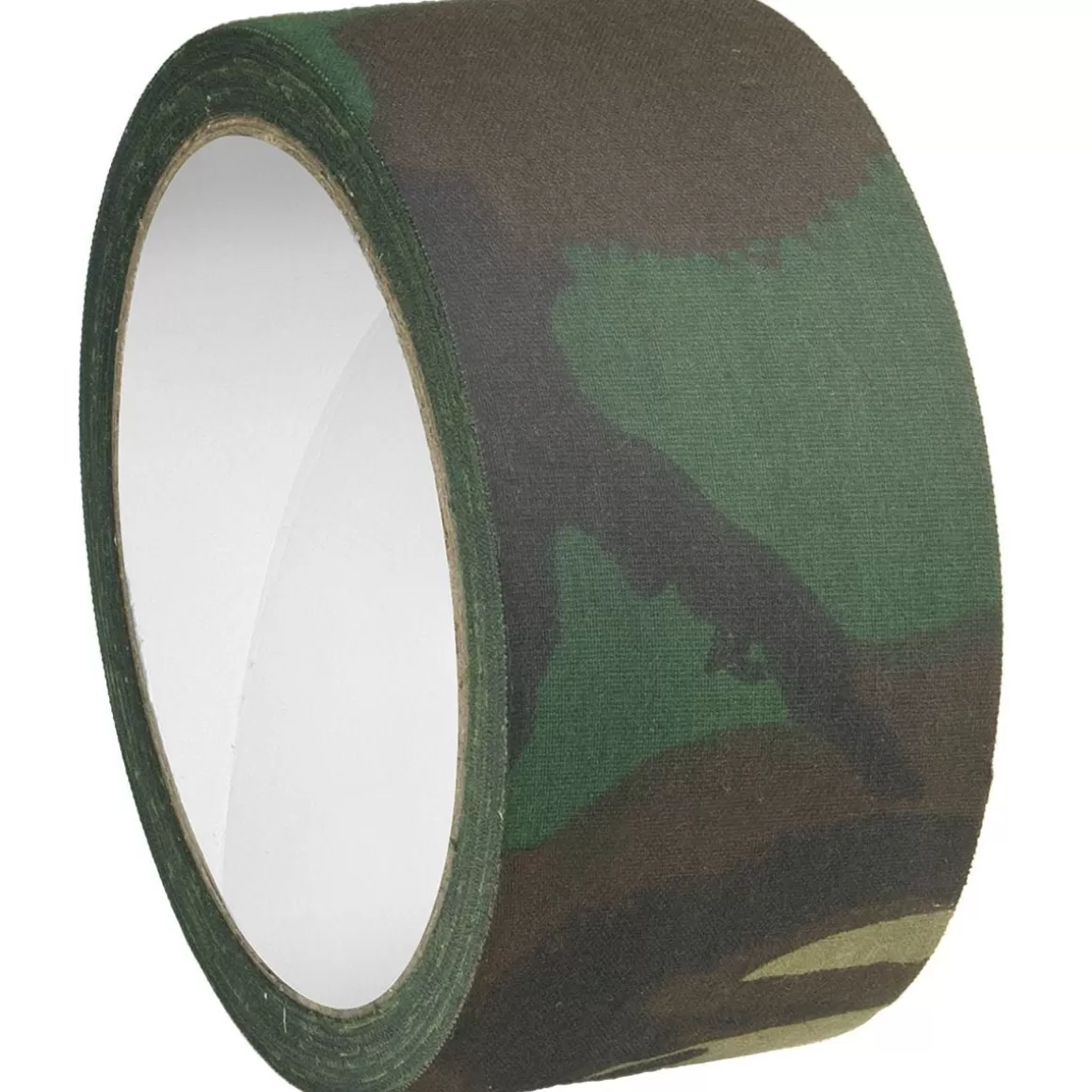 MFH Camo Nets> Fabric Tape 5Cm X 10M Woodland