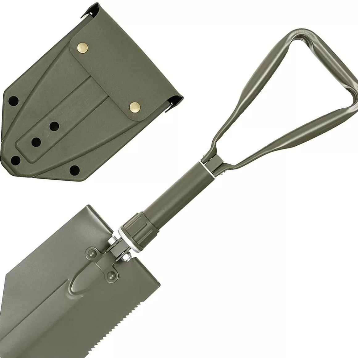 MFH Tools & Hardware> German Army Folding Shovel With Cover Olive