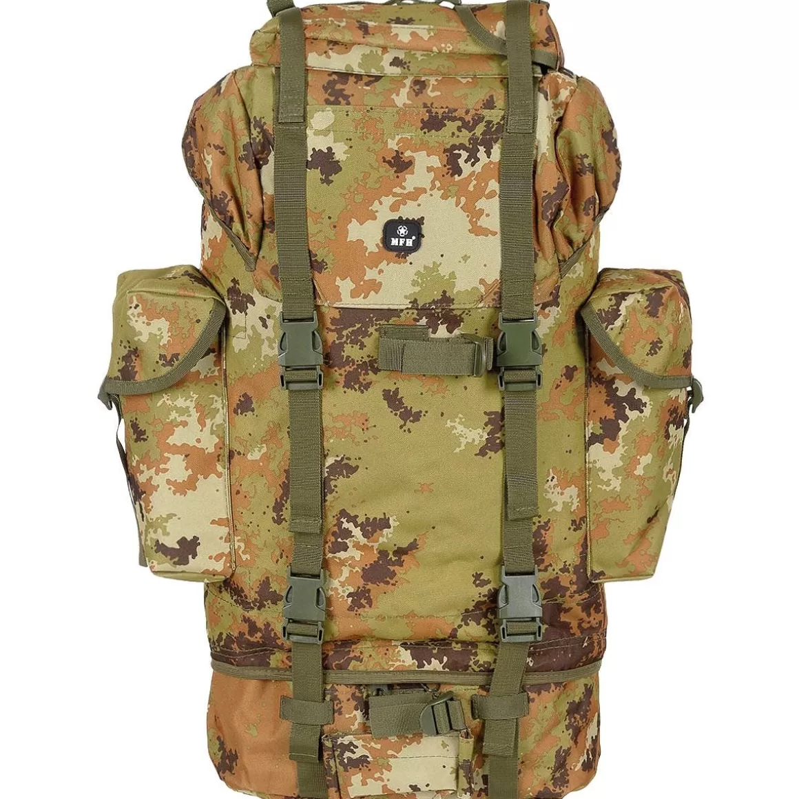 MFH Backpacks & Rucksacks> German Army Rucksack 65L Vegetato Woodland